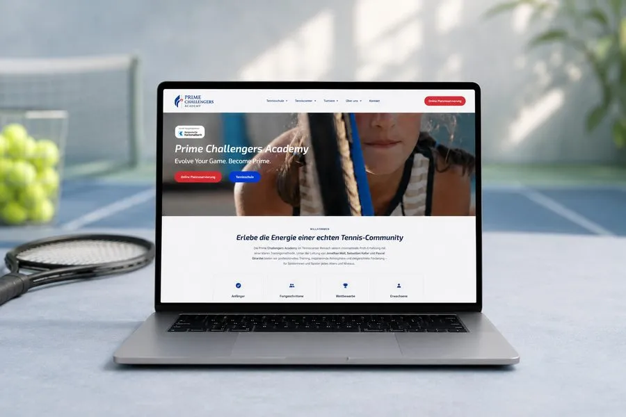 Prime Challengers Academy — Webdesign